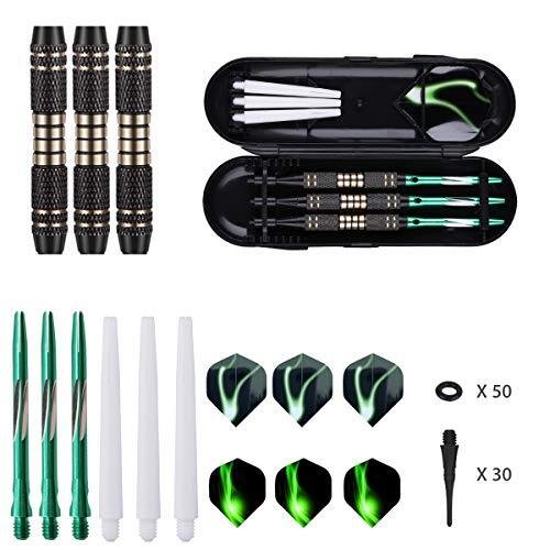 Darts Tip set, Barrel Shafts 50 Ring 6 Pattern Flights 30 Tips for Dartboards.
