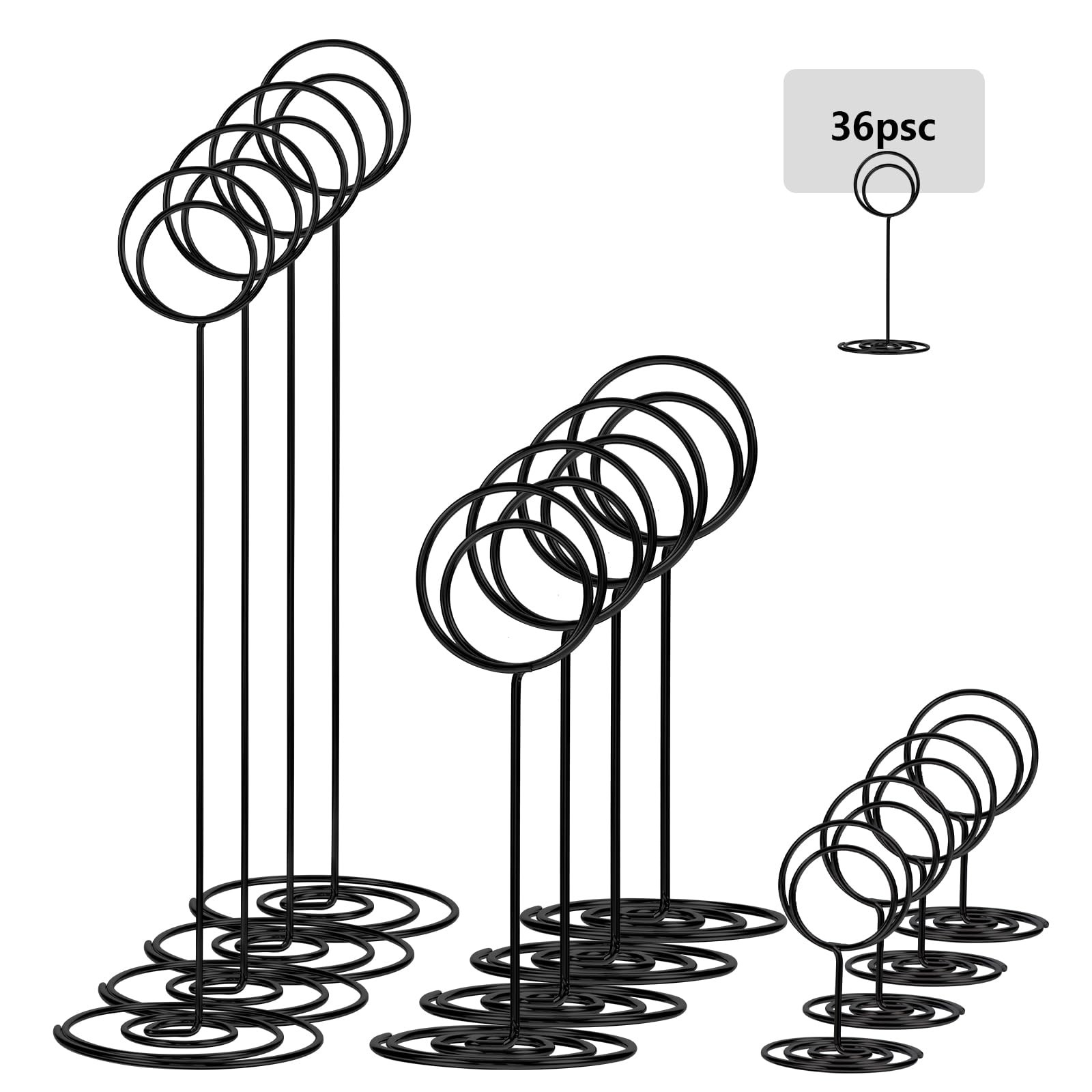 Lemecima 36 Pieces Table Number Holders 3 Size Place Card Holder Name Black