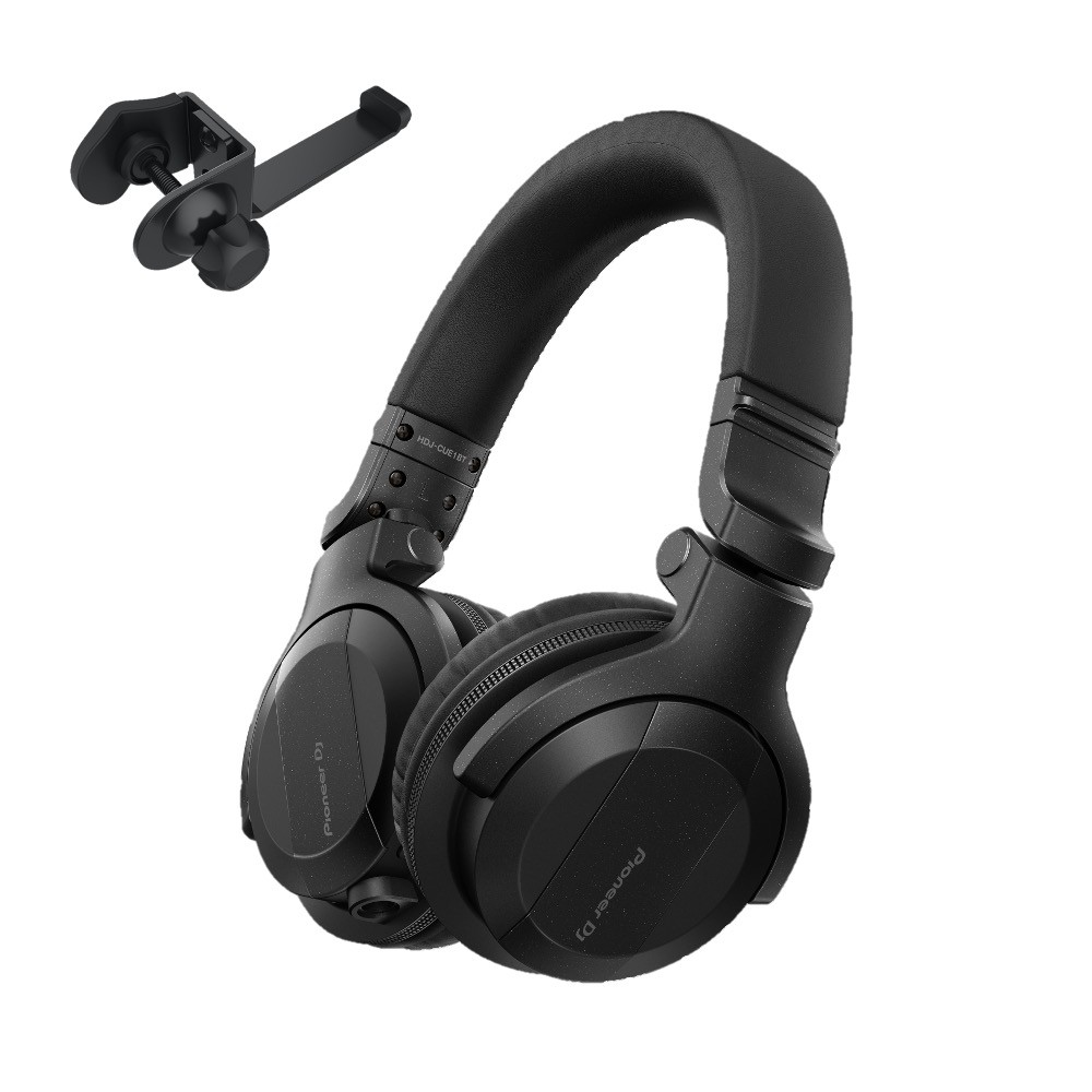 Pioneer DJ HDJ-CUE1BT Black BT Headphones + Hanger Clamp