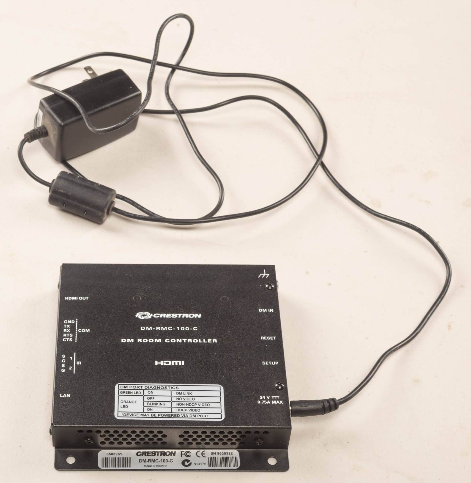 Crestron DM-RMC-100-C DM Room Controller HDMI w/Power supply