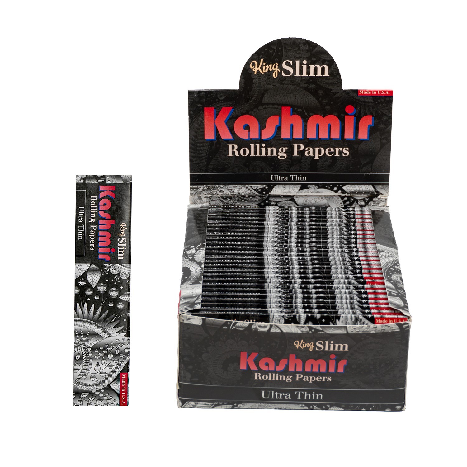 Kashmir Rolling Papers Ultra thin King Size [50 Pack Box] 1600 Leaves