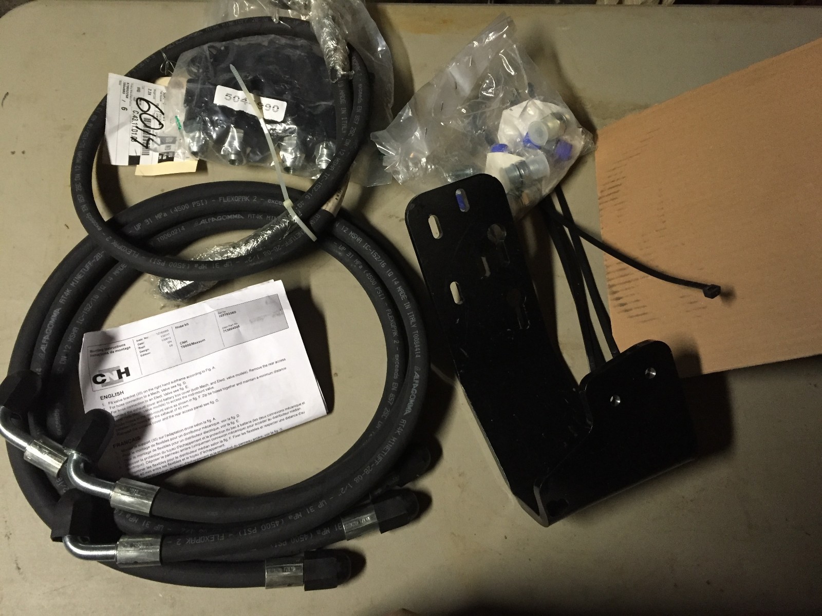 10378338D CNH Valve 5044990 2 FUNCTION Coupler Hose Kit 713664006  Fits NH 845TL