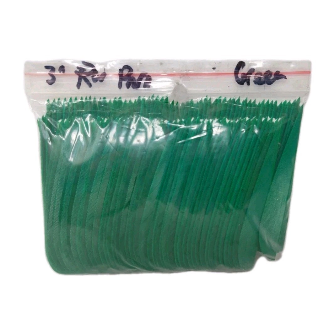 100 Pack Archery Arrow Feathers 3" Right Wing: Parabolic Forest Green