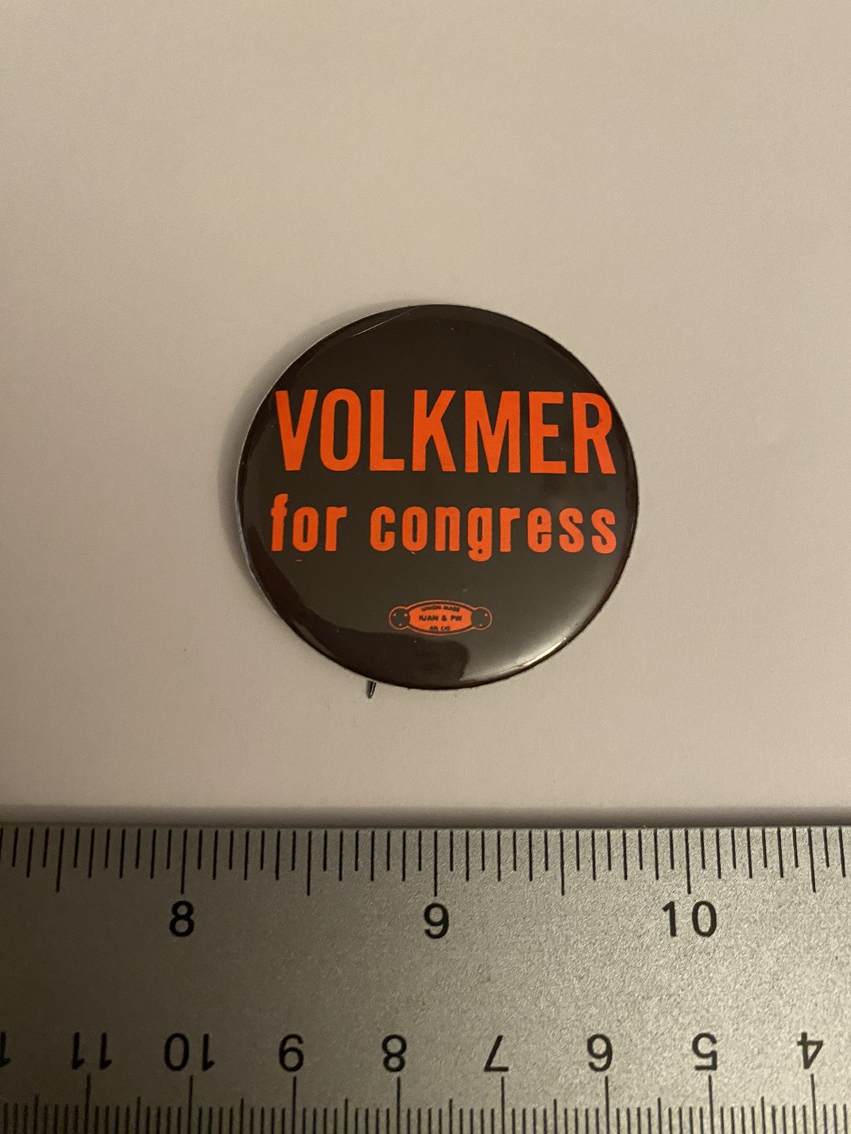 Volkmer For Congress Missouri Pin Back Button P148