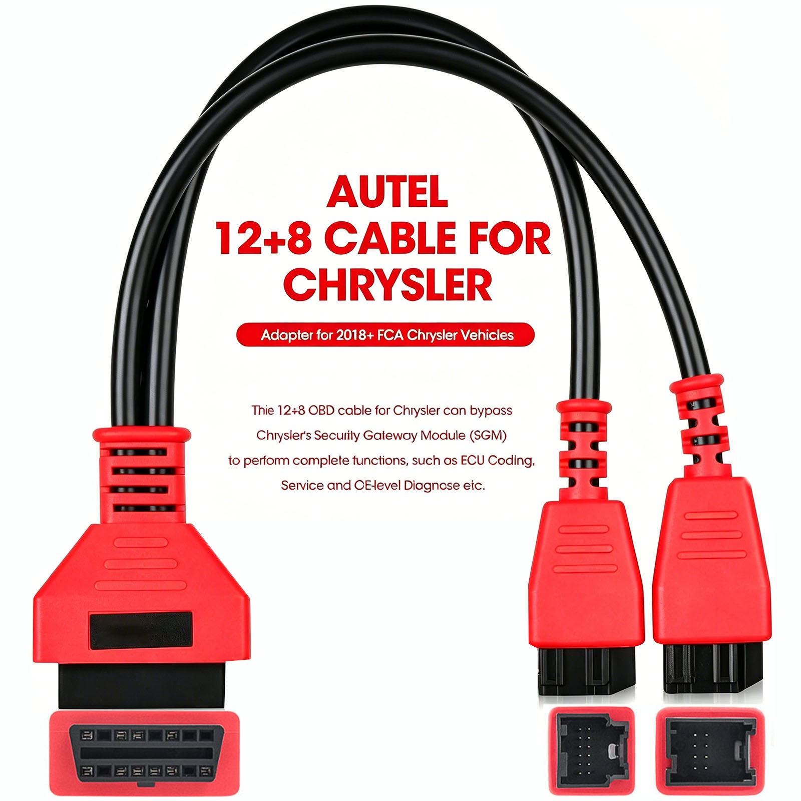 12+8 SGW Bypass Cable for Dodge Ram Jeep Chrysler Fiat OBD2 Diagnostic Adapter