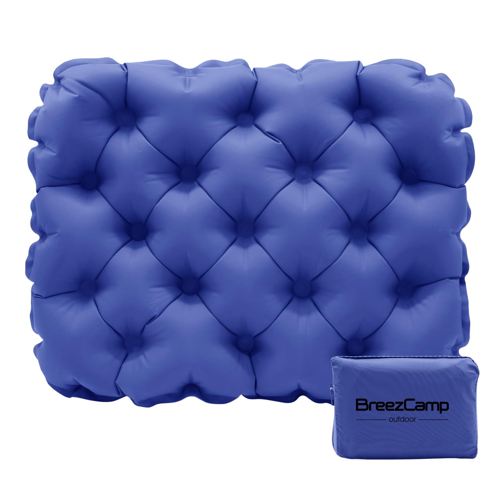 Inflatable Seat Cushion for Camping, Travel, Hiking, Office  Navy Blue