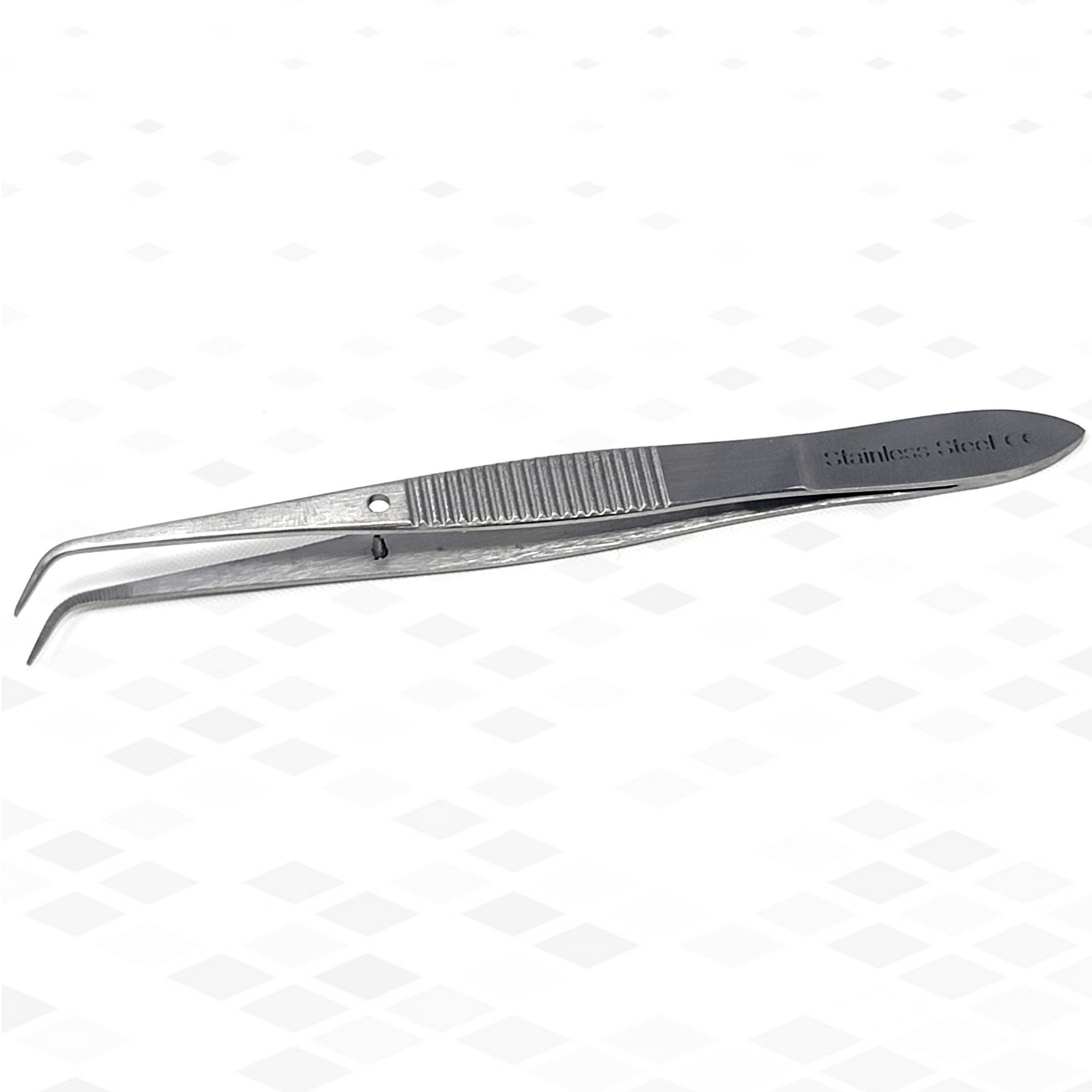 IRIS EYE DRESSING FORCEPS 4" HALF CURVED SURGICAL STAINLESS STEEL INSTRUMENTS