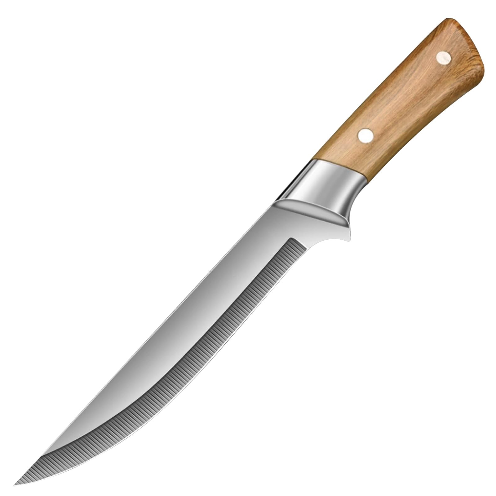 6 Inch Boning Knife, Super Sharp Fillet Knife Butcher Knife, Curved Semi-Stif...