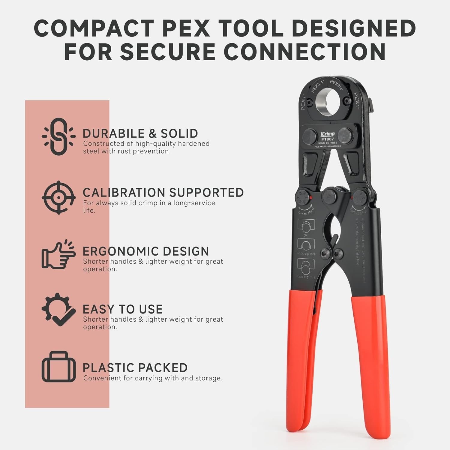 Professional iCrimp PEX Crimping Tool Kit for Efficient Plumbing Installations