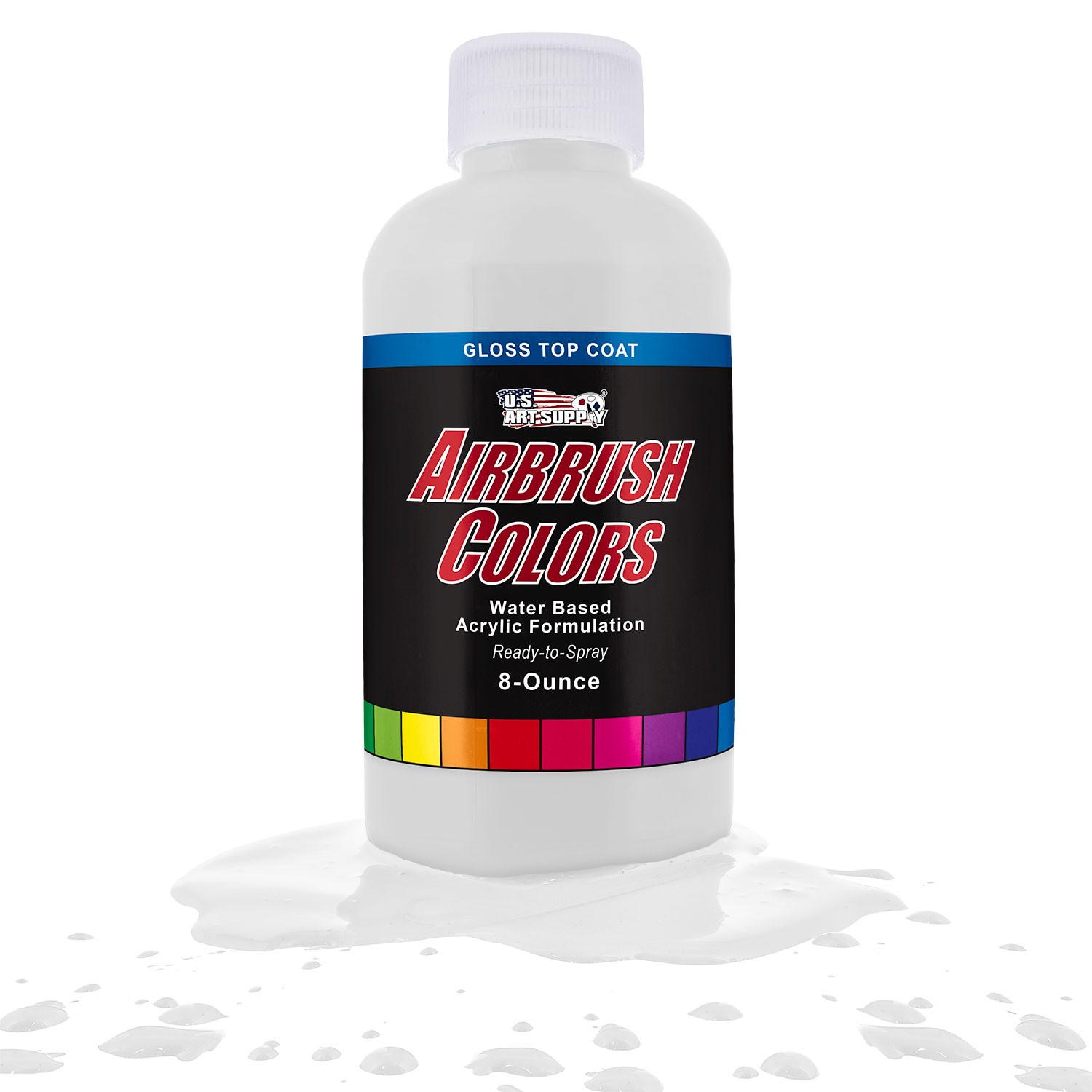 US Art Supply 8-Ounce Protective Clear Gloss Top Coat Airbrush Paint Clear