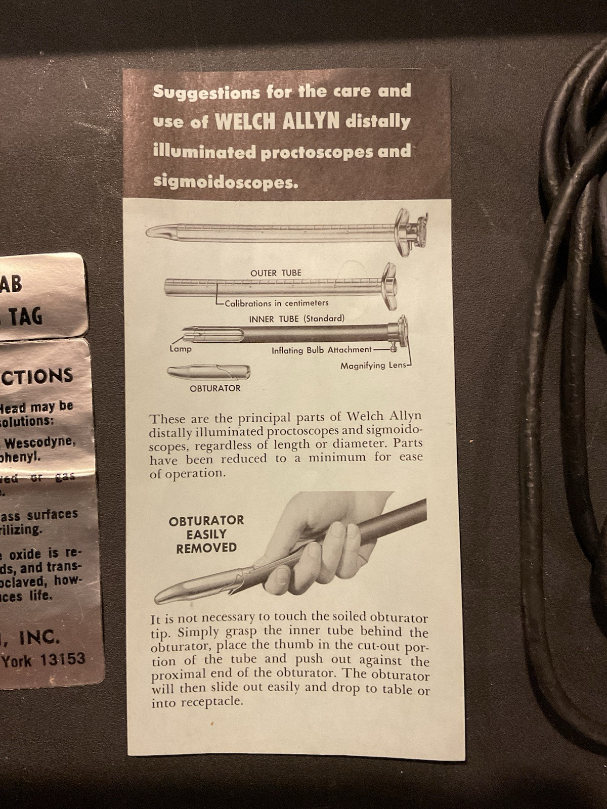 Vintage Welch Allyn Sigmoidscopes