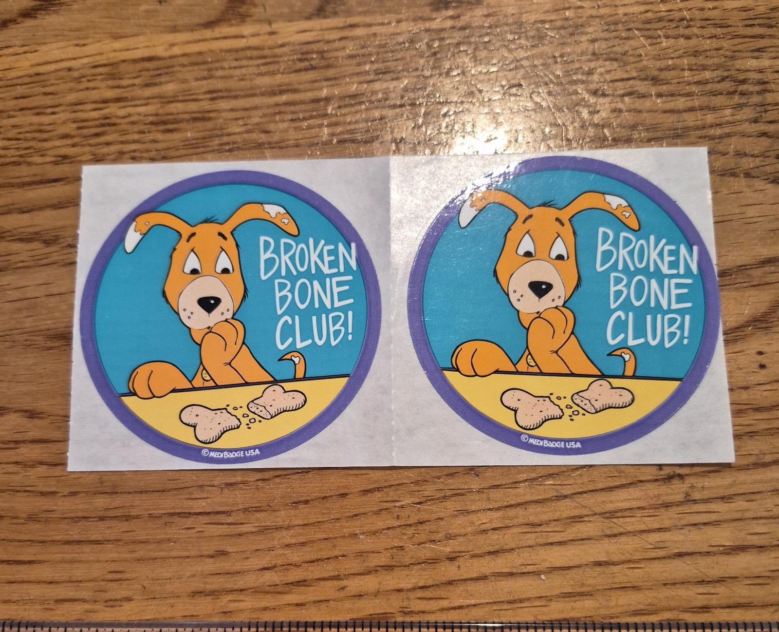 Broken Bone Club Vintage Stickers Unused Circle Stickers Dog Cute Dr Stickers