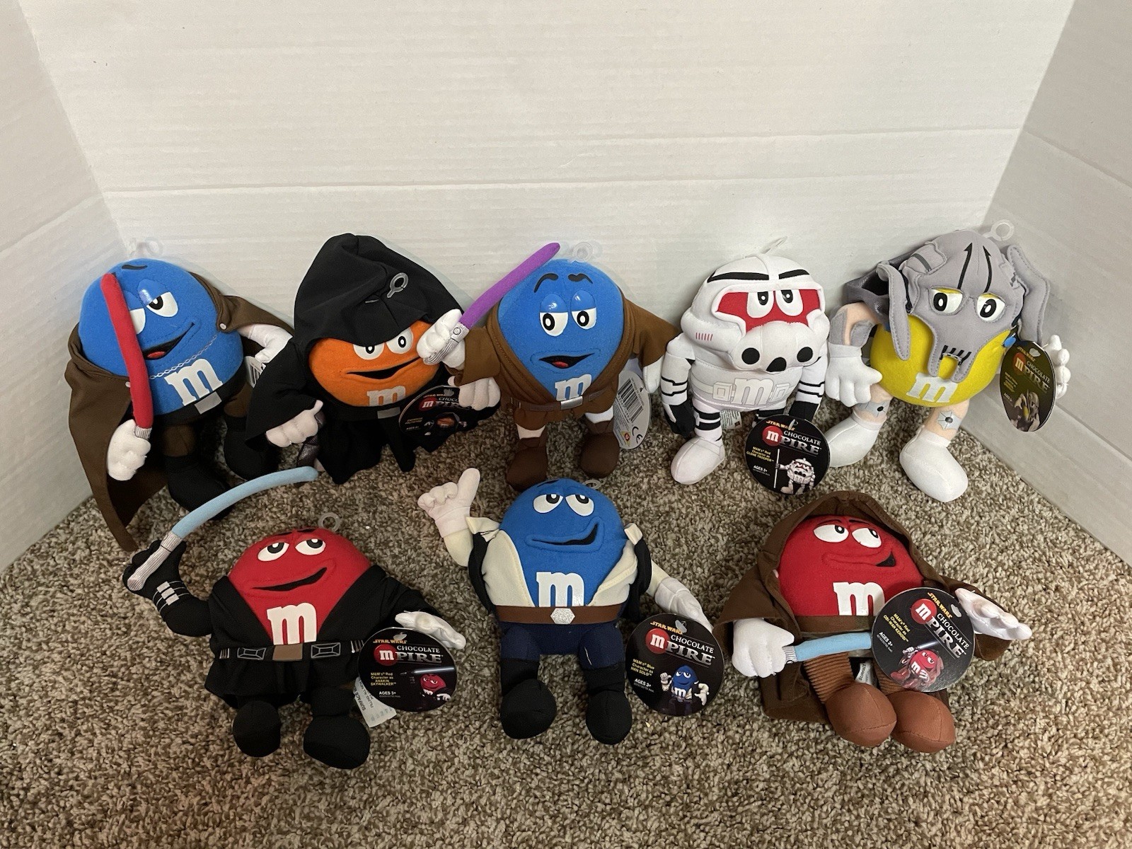 Lot of 8 Star Wars Chocolate 'M Pire' Plush Toys - ALL WITH TAGS!  FREE SHIP!