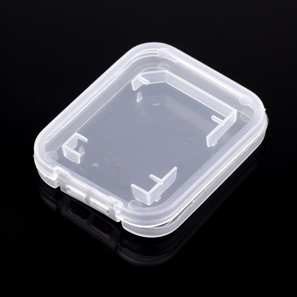 60pcs Plastic Transparent Standard SD SDHC Memory Card Case Holder Storage Box