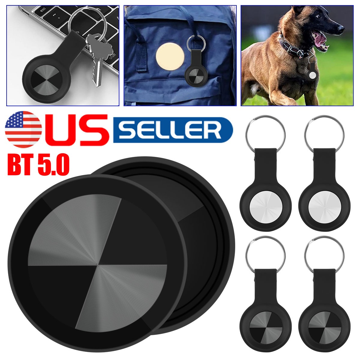 2× Multi-Device Binding Silicone Protection Bluetooth Pairing Connection Locator