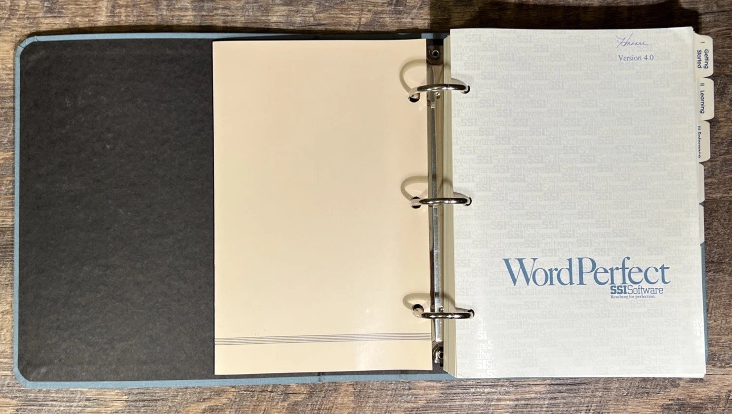 SSI Software Word Processing Computer WordPerfect Version (IBM)4.0a 1984 Vintage