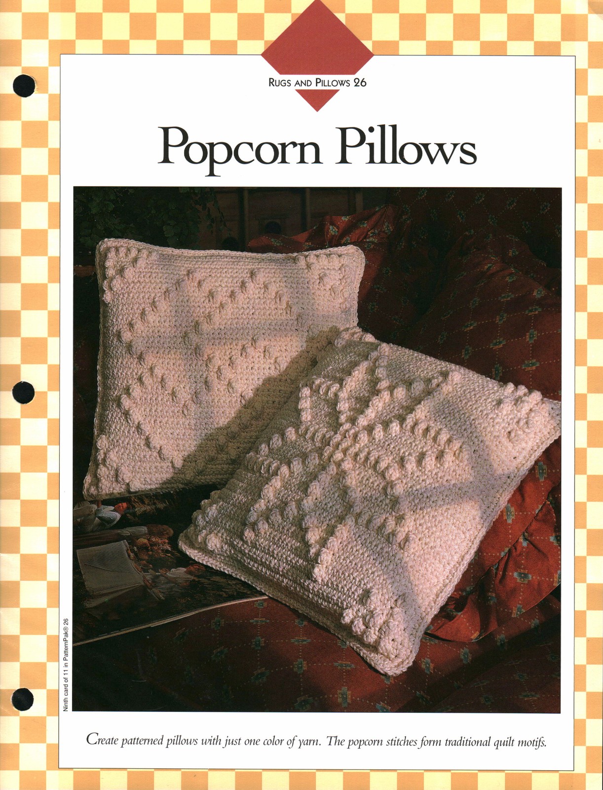 Popcorn Pillows - Rugs & Pillows 26 | Vanna Crochet Faves 85260-I