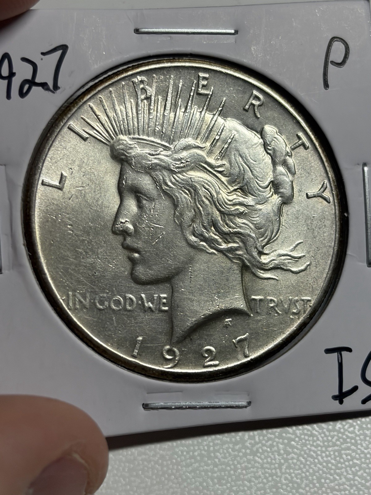 1927-P Peace Silver Dollar UNC Nice Luster Better Date
