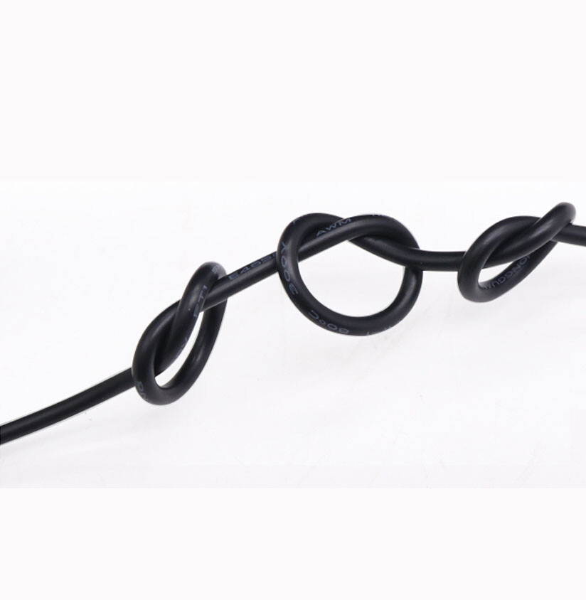 UL1185 Single Core Shielded Wire 10/12/14/16/18/20/22/24/26/28AWG Black And Grey