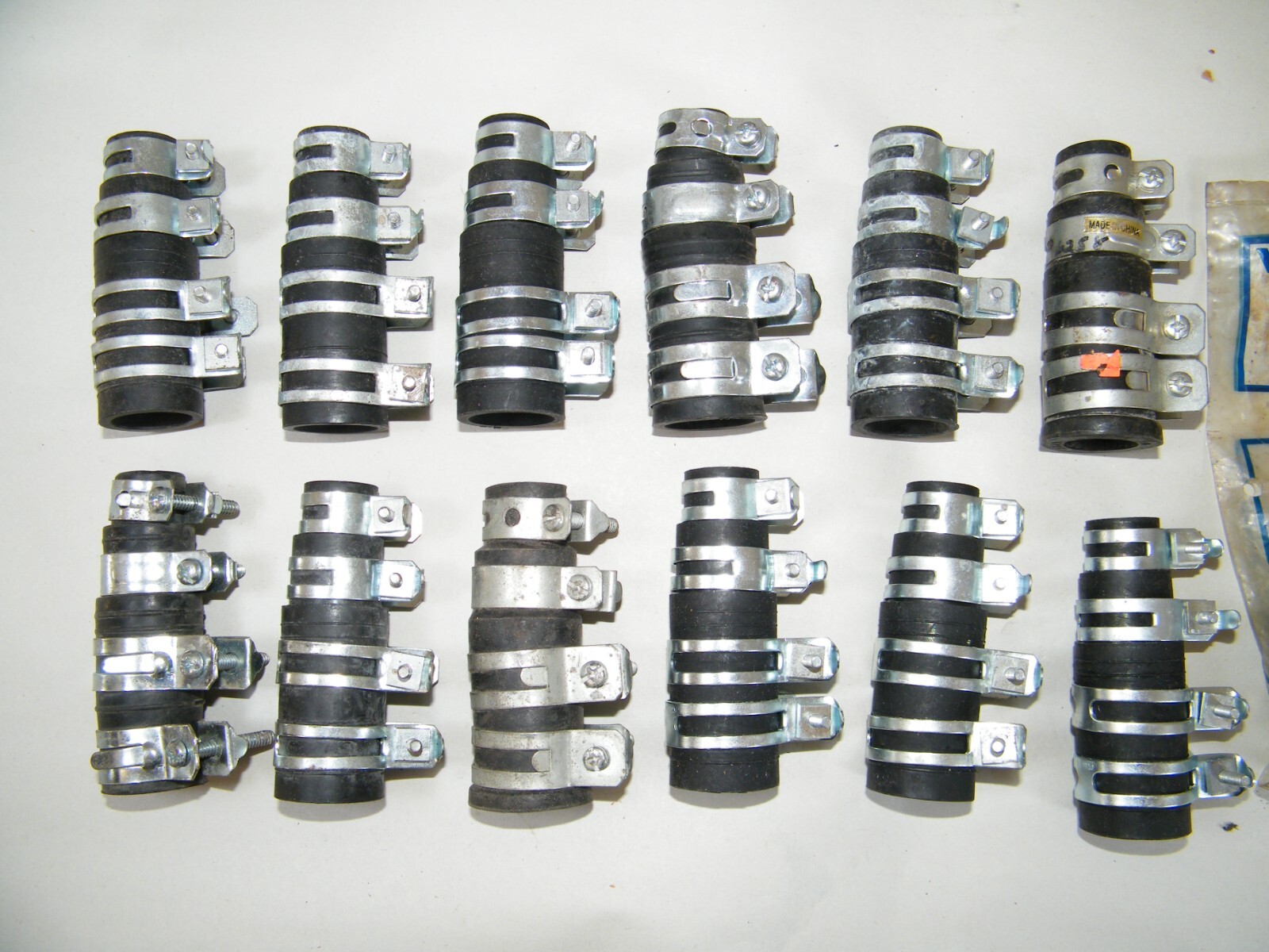 (13) DISHWASHER DISPOSAL CONNECTOR RUBBER WITH 4 STEEL CLAMPS