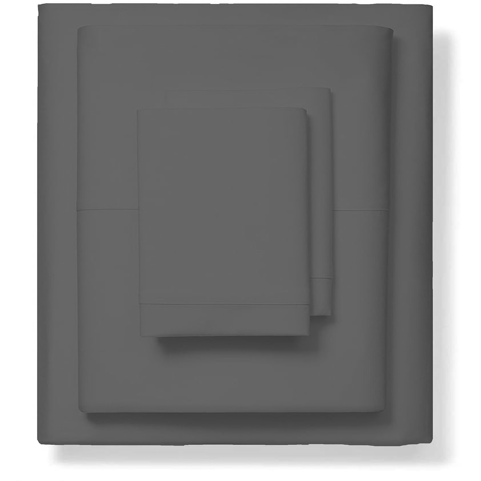Extra Deep Pocket 4 PCs Sheet Set 1200 Count 100% Cotton Gray Solid