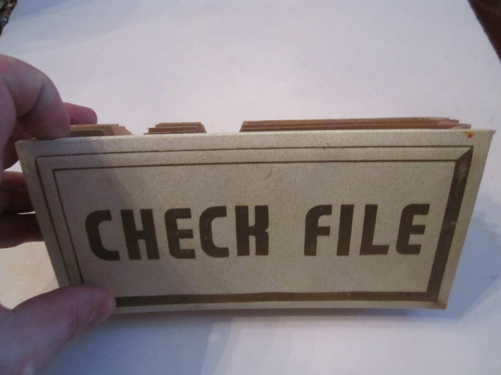VINTAGE CHECK FILE 12 MONTH HOLDER - MADE IN JAPAN - TUB CBB
