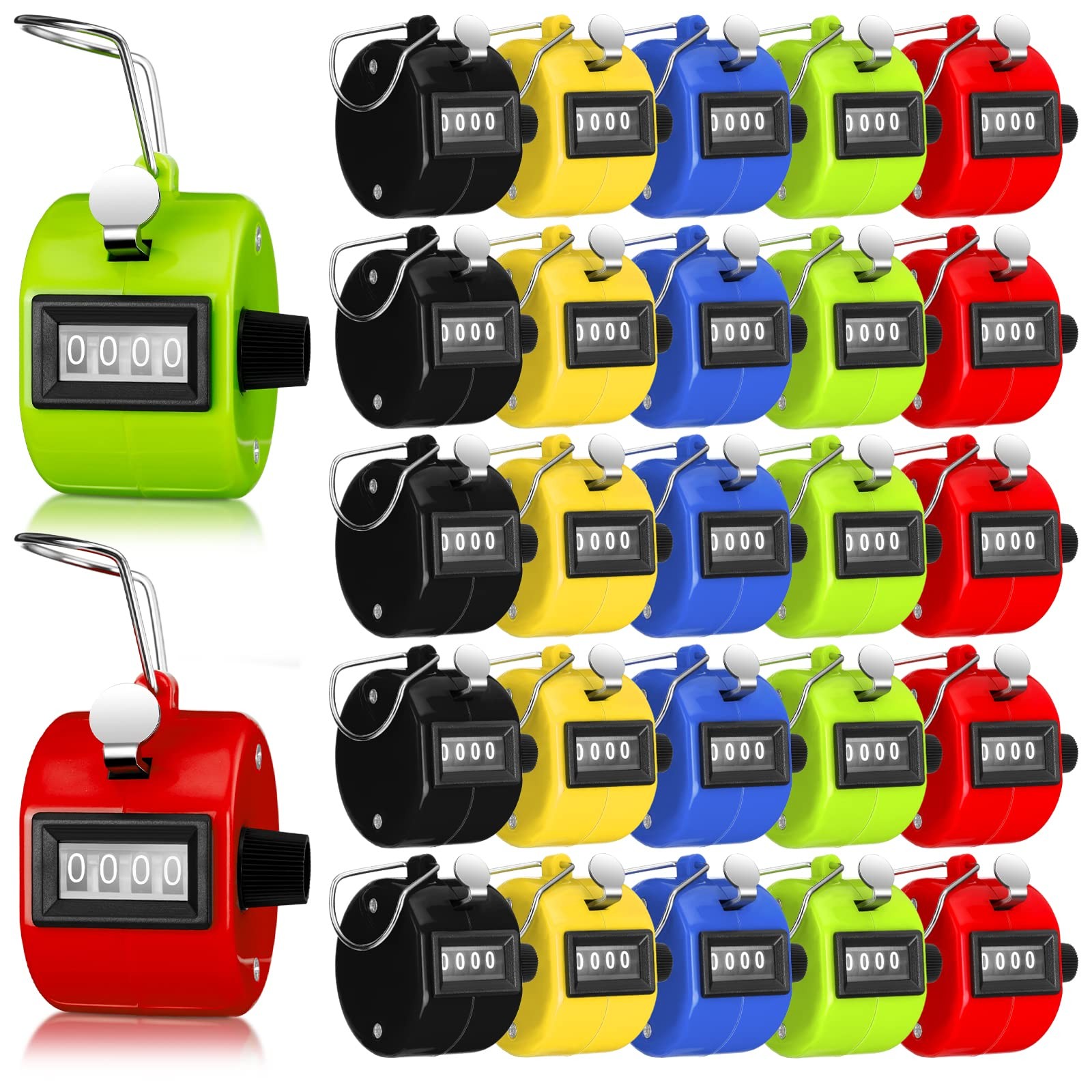 Kingdder 25 Pcs Hand Held Tally Counter 4 Digit Mechanical Palm Click Counter...