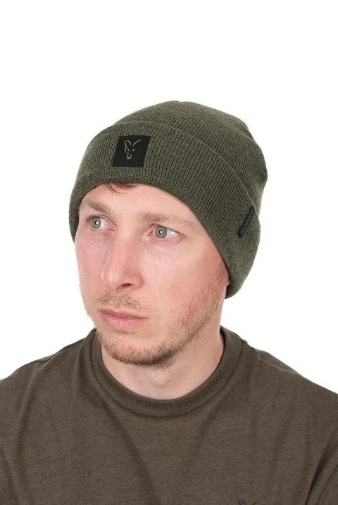 FOX COLLECTION  BEANIE HAT GREEN/BLACK - CHH039