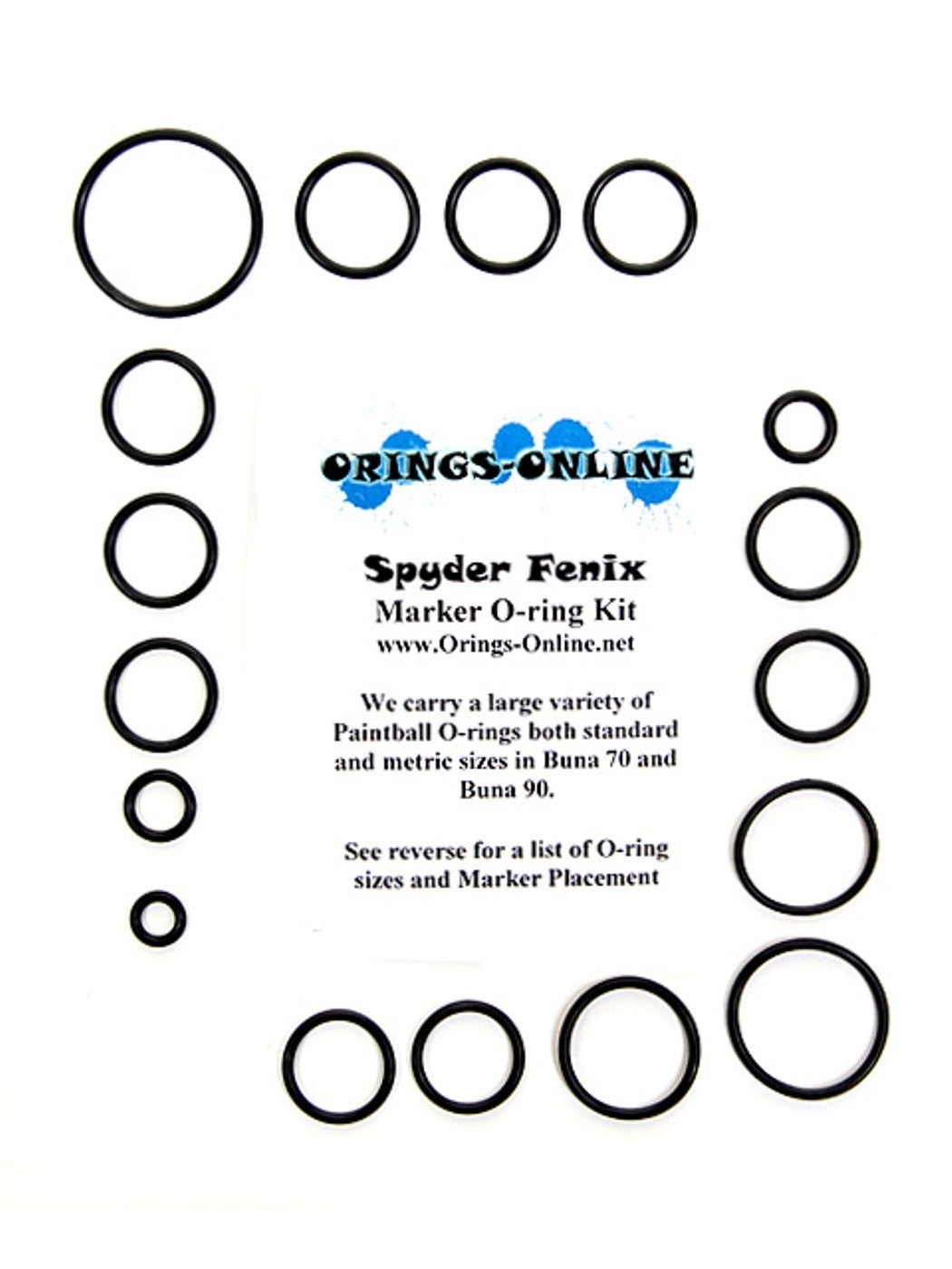 Spyder Fenix Paintball Marker O-ring Oring Kit x 4 rebuilds / kits
