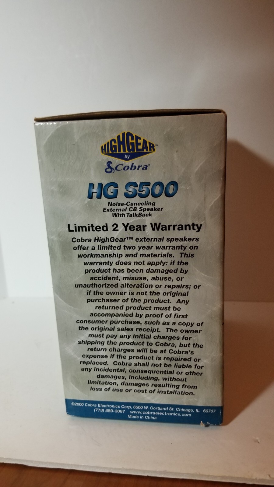 Cobra CB Radio Speaker External HG-S500