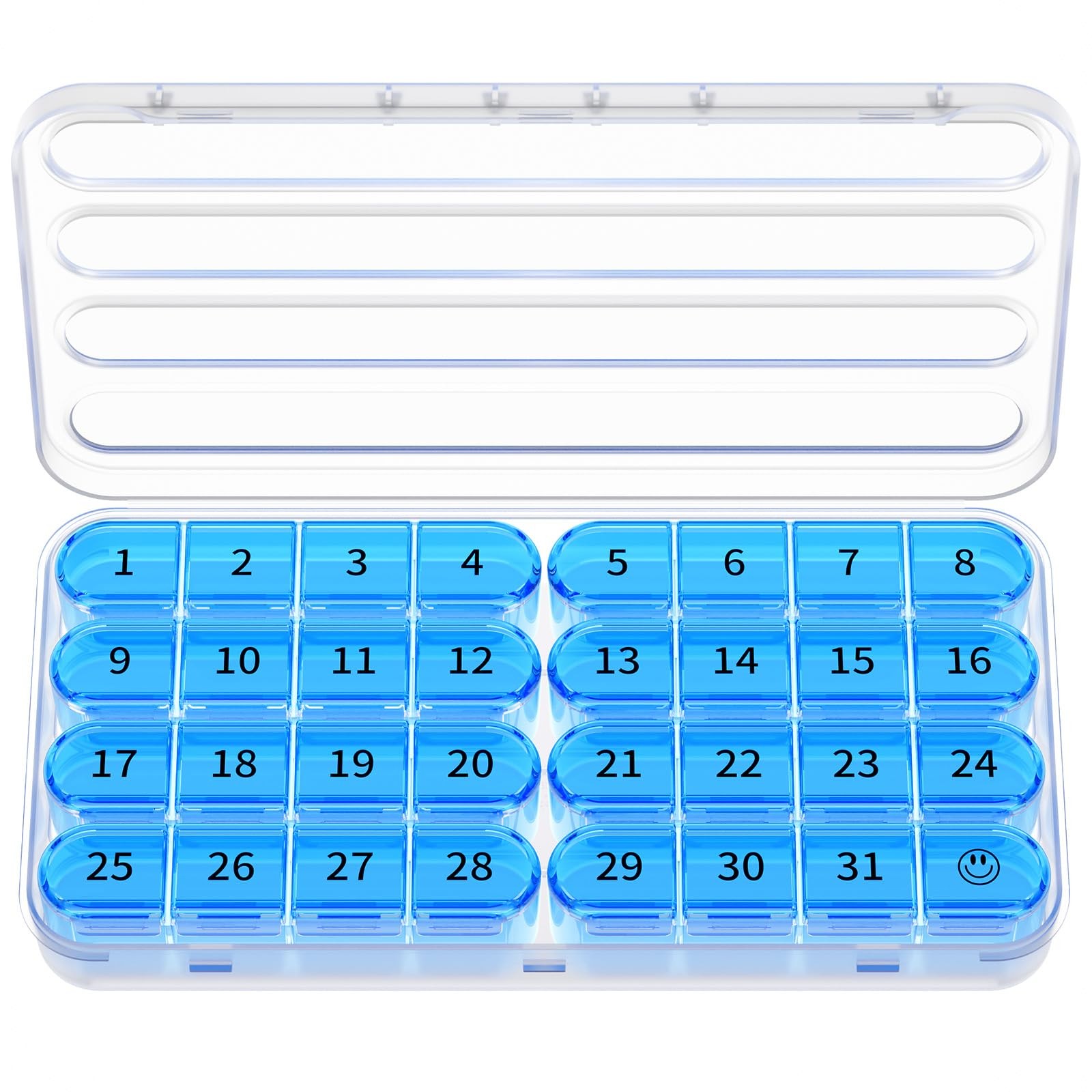 Zoksi Monthly Pill Organizer 1 Times a Day, 30 Day Pill Box Organizer,One Mon...