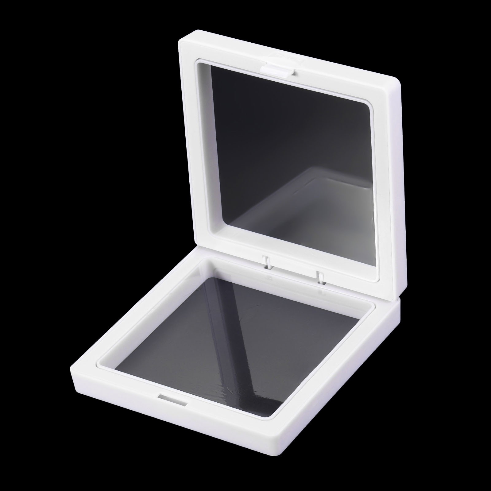 3Pcs 3D Floating Display Case, Coin Display Holder Case(White, 3.5x3.5″)