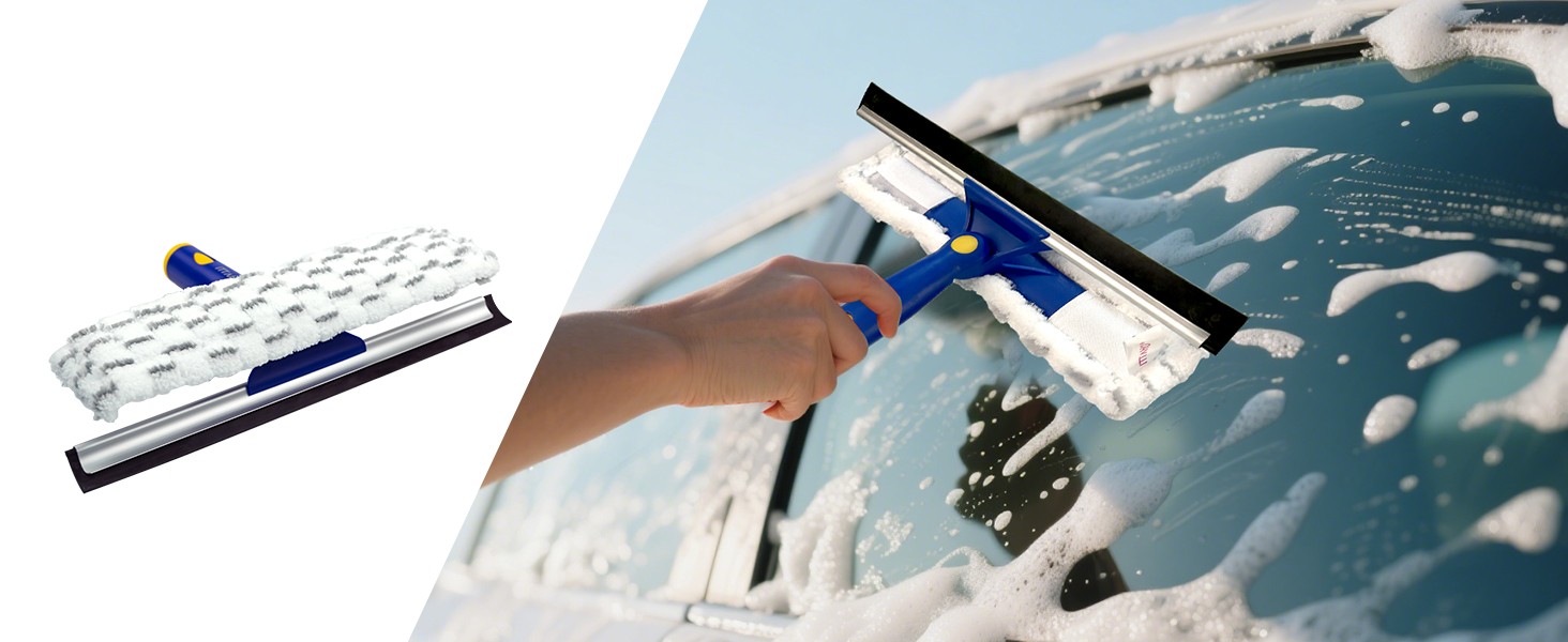 60" Window Squeegee Cleaner 2 in 1 Window Cleaning Tool Kit Window Washing Kit