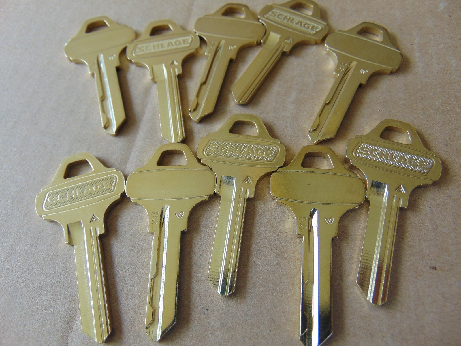 10  KEYS   EVEREST SCHLAGE C235  KEYS UNCUT    LOCKSMITH