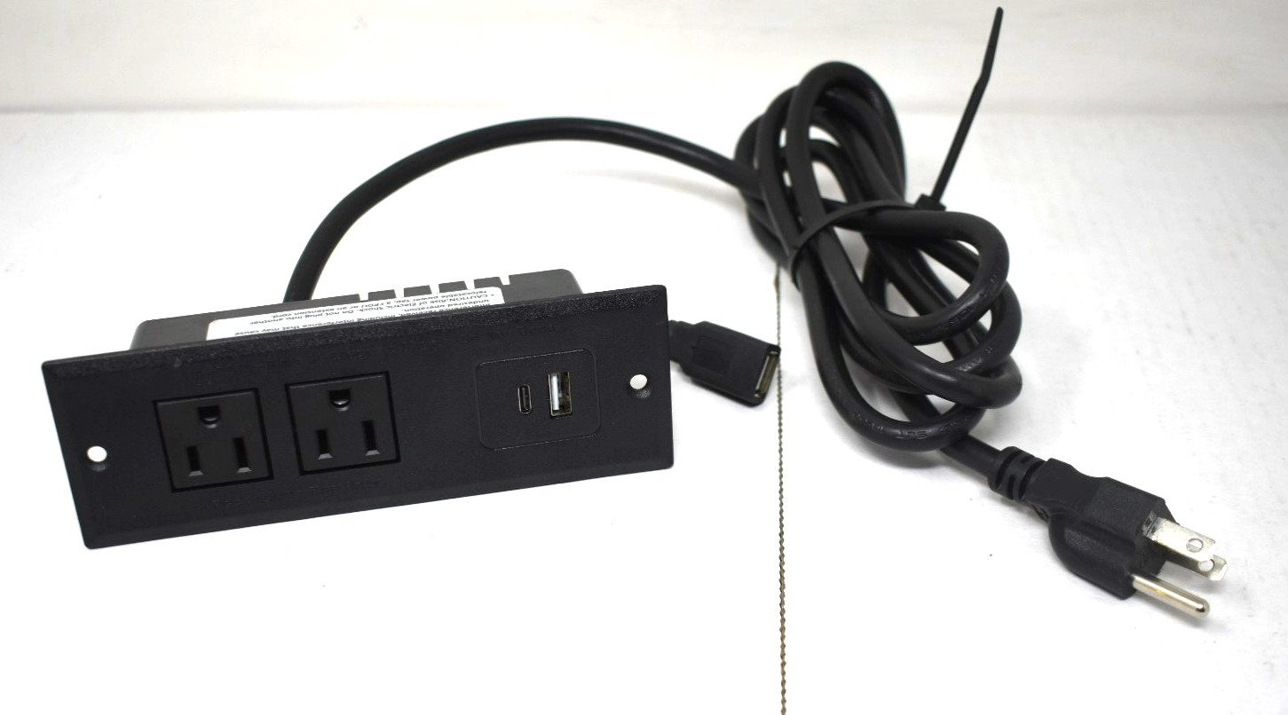 Dongguan NO-MJ24PX Recessed Furniture Distribution Unit 2 Outlets USB & USB-C