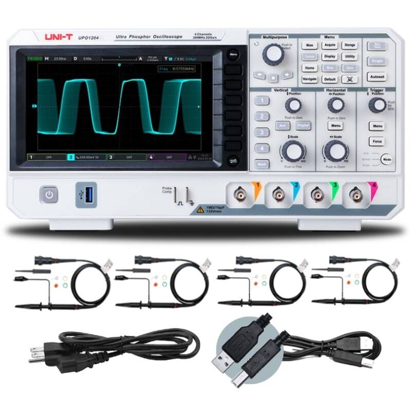 UNI-T UPO1054 Digital Oscilloscope 50MHz 4CH 2.0 GSa/s 56 Mpts