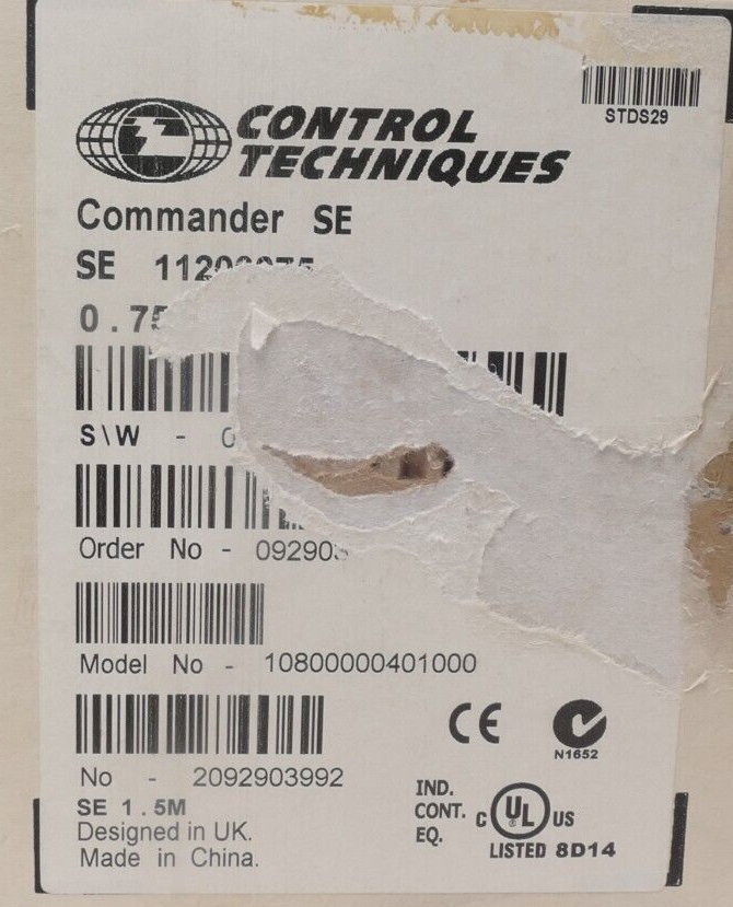Control Techniques Commander SE 094502 | SE1.5M | SE 11200075