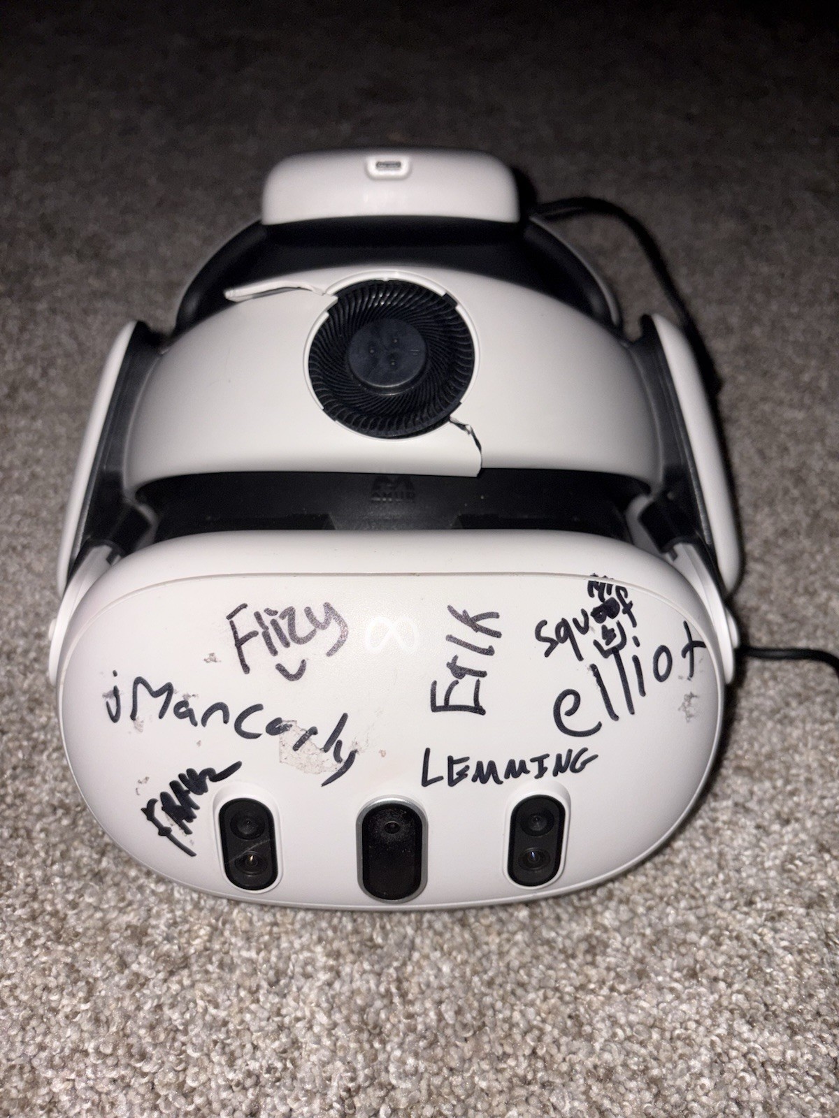 Meta Quest 3 Signed by Jmancurly, Lemming & More (No Head Strap)