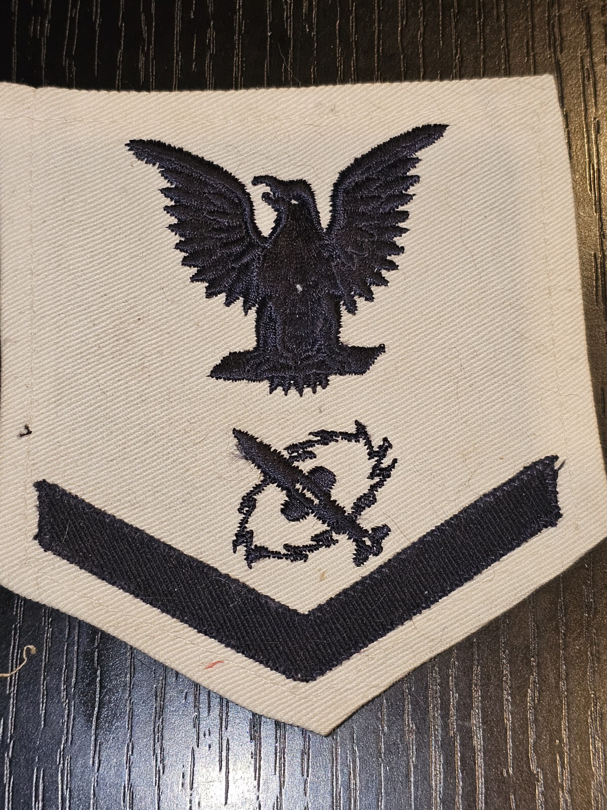WWII USN Navy Missileman Technician 3rd Class Rate Chevron Patch L@@L!!!