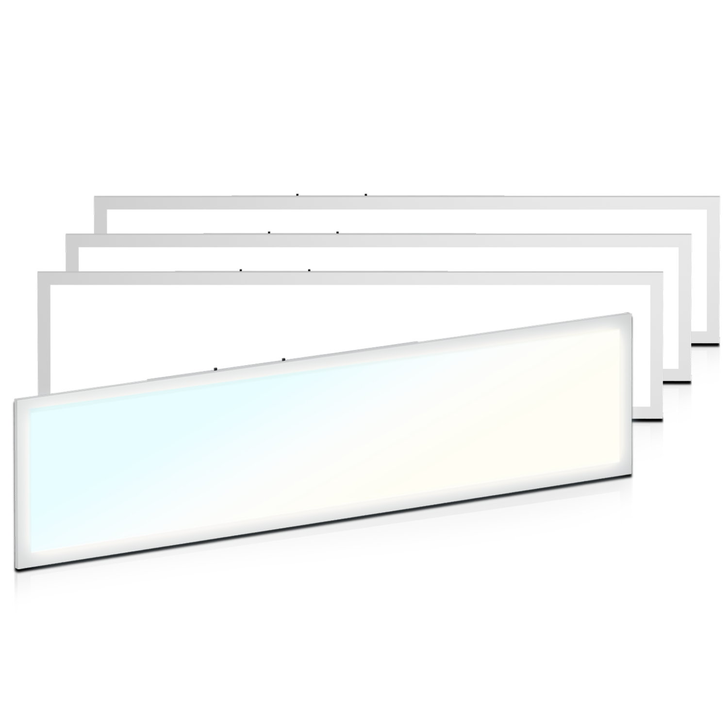 4 Pcs 1x4 LED Flat Panel Light 4000LM 5000K Dimmable Drop Ceiling Troffer Light