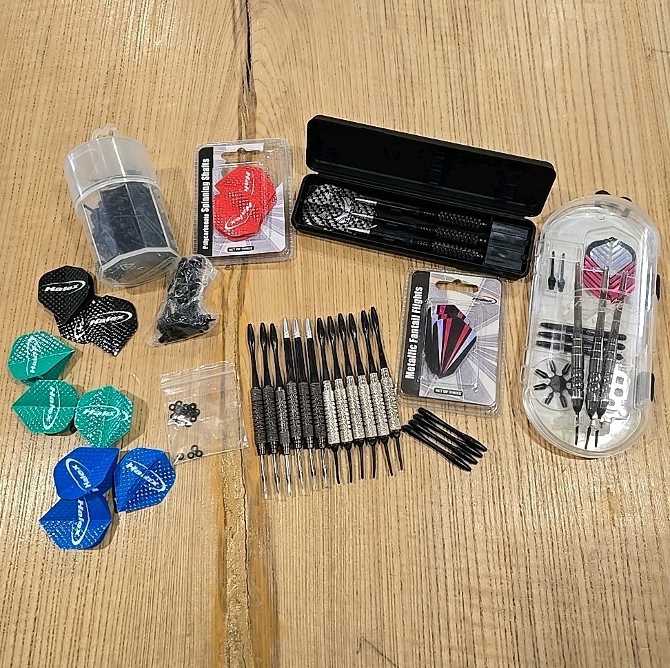 Lot of Throwing Darts Flights Tips Barrels Harrows Halex Steel & Soft Tips