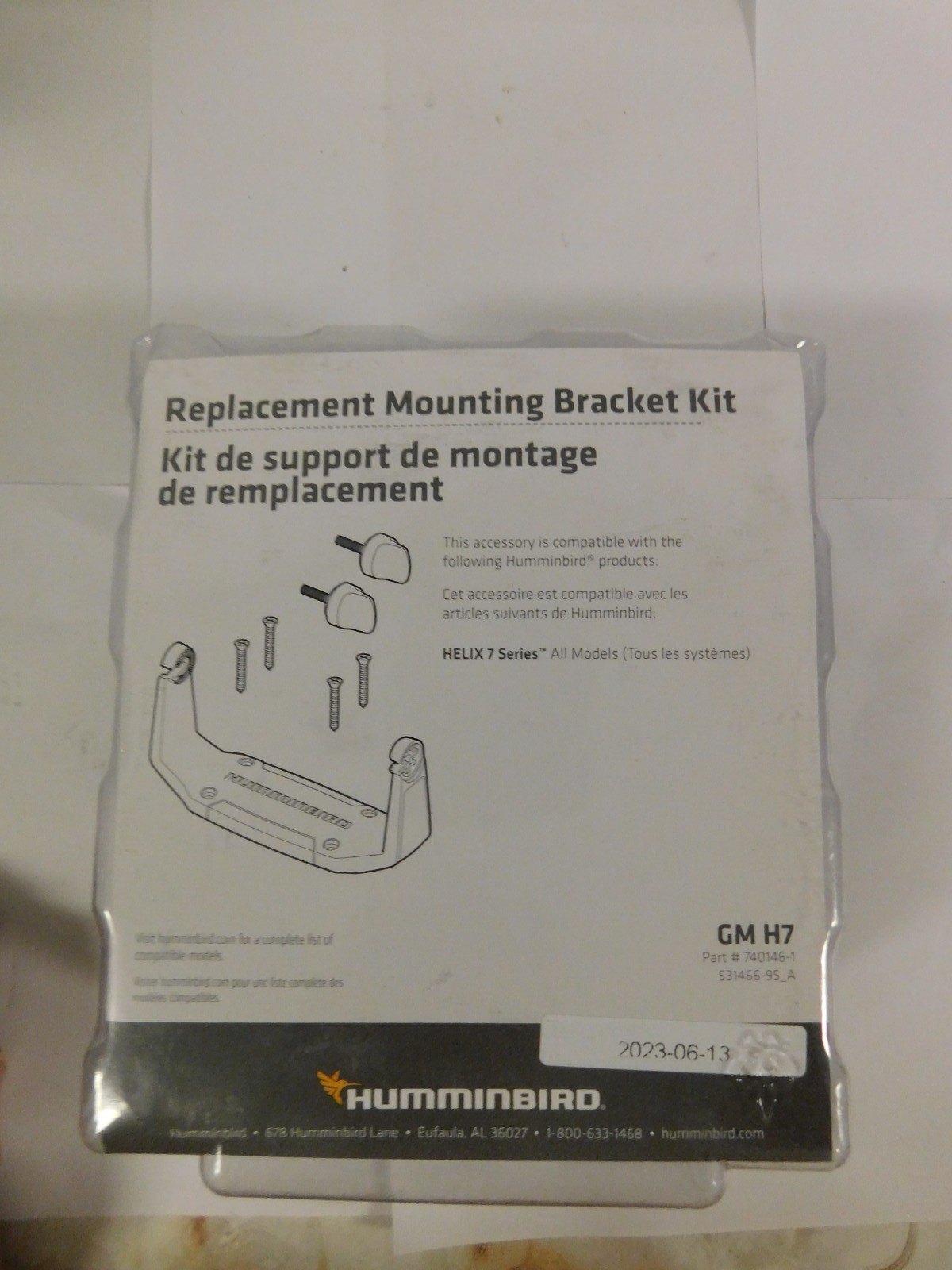 Hummingbird Replacement Mounting Bracket Kit Helix 7 Series All Models NIP GM H7