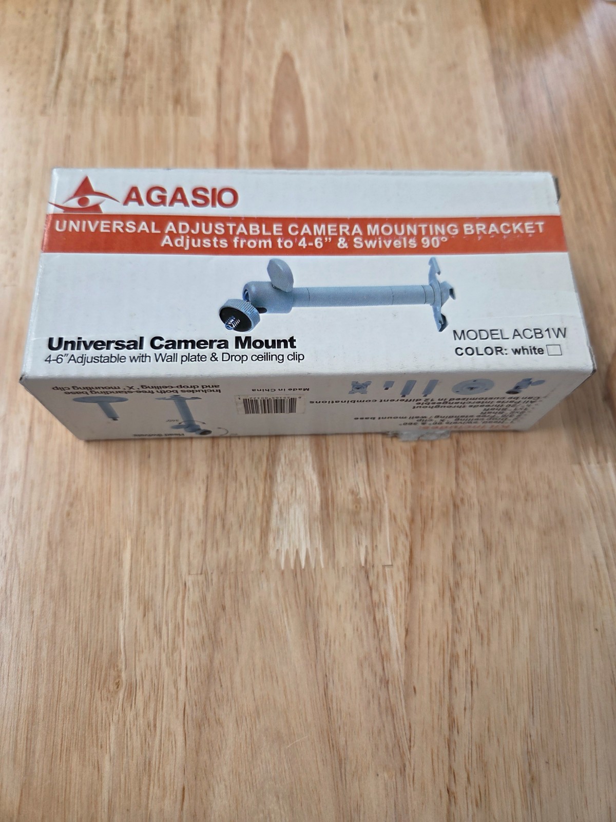 Agasio ACB1W Universal Adjustable Camera Mounting Bracket - White
