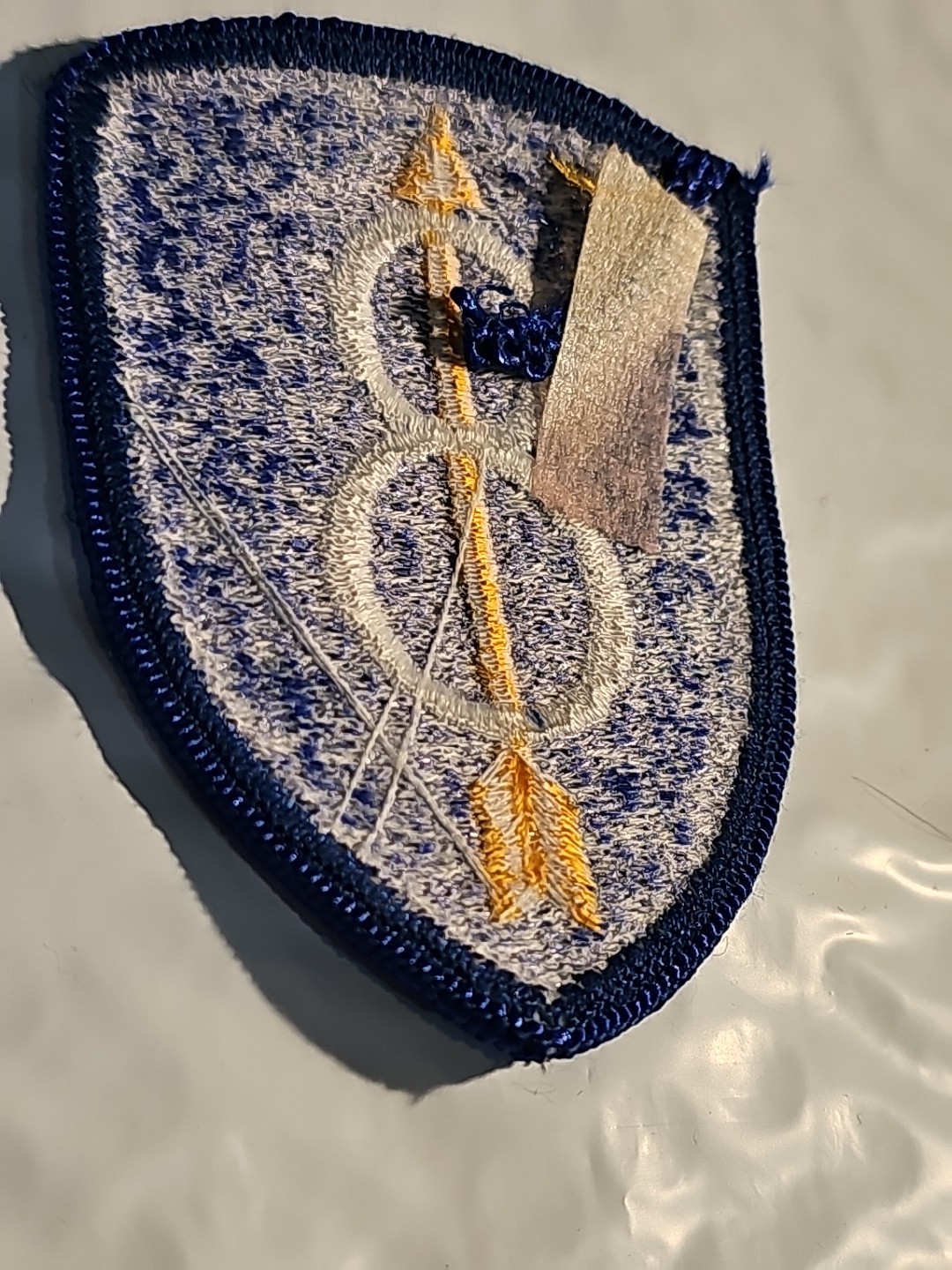 US Army 8th Infantry Iron On Patch Embroidered Blue Border New