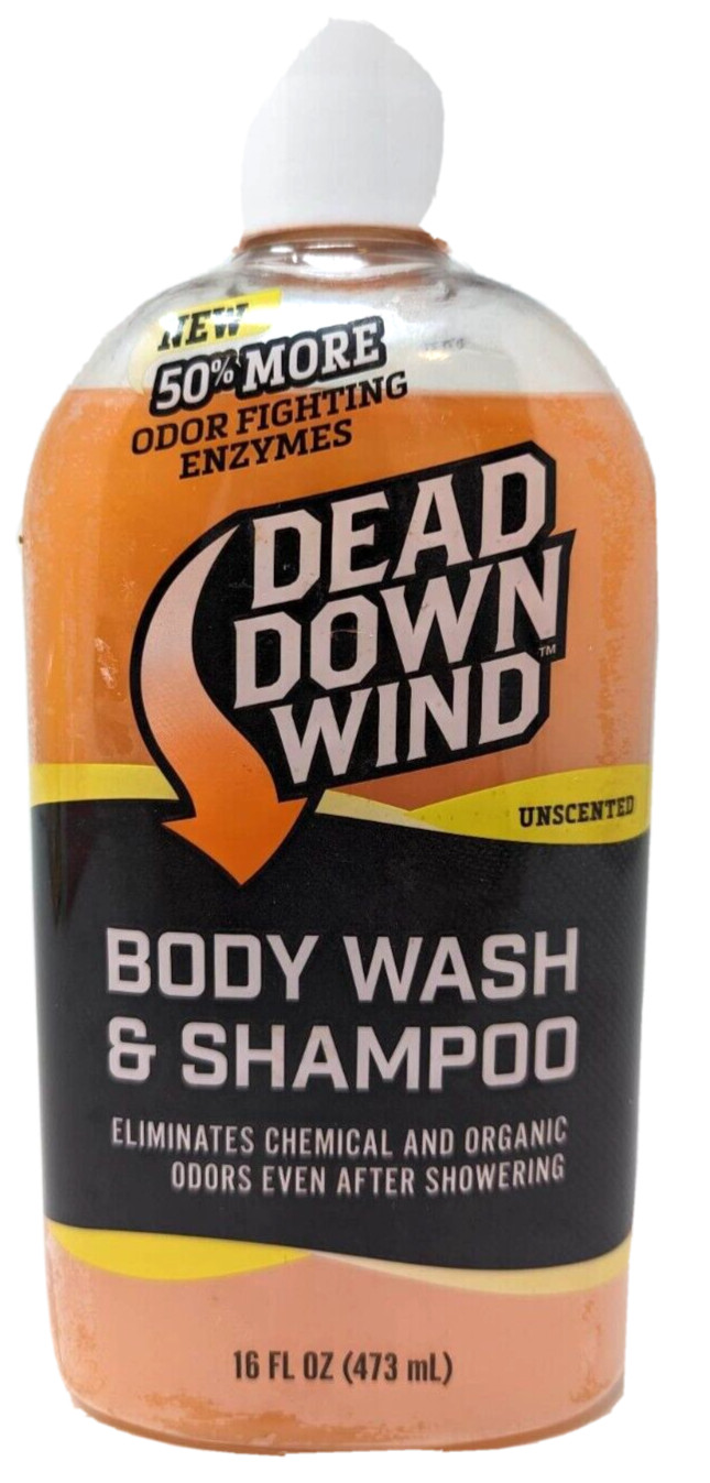 Dead Down Wind Body Wash & Hair Shampoo Unscented Eliminates Odors Hunting NEW
