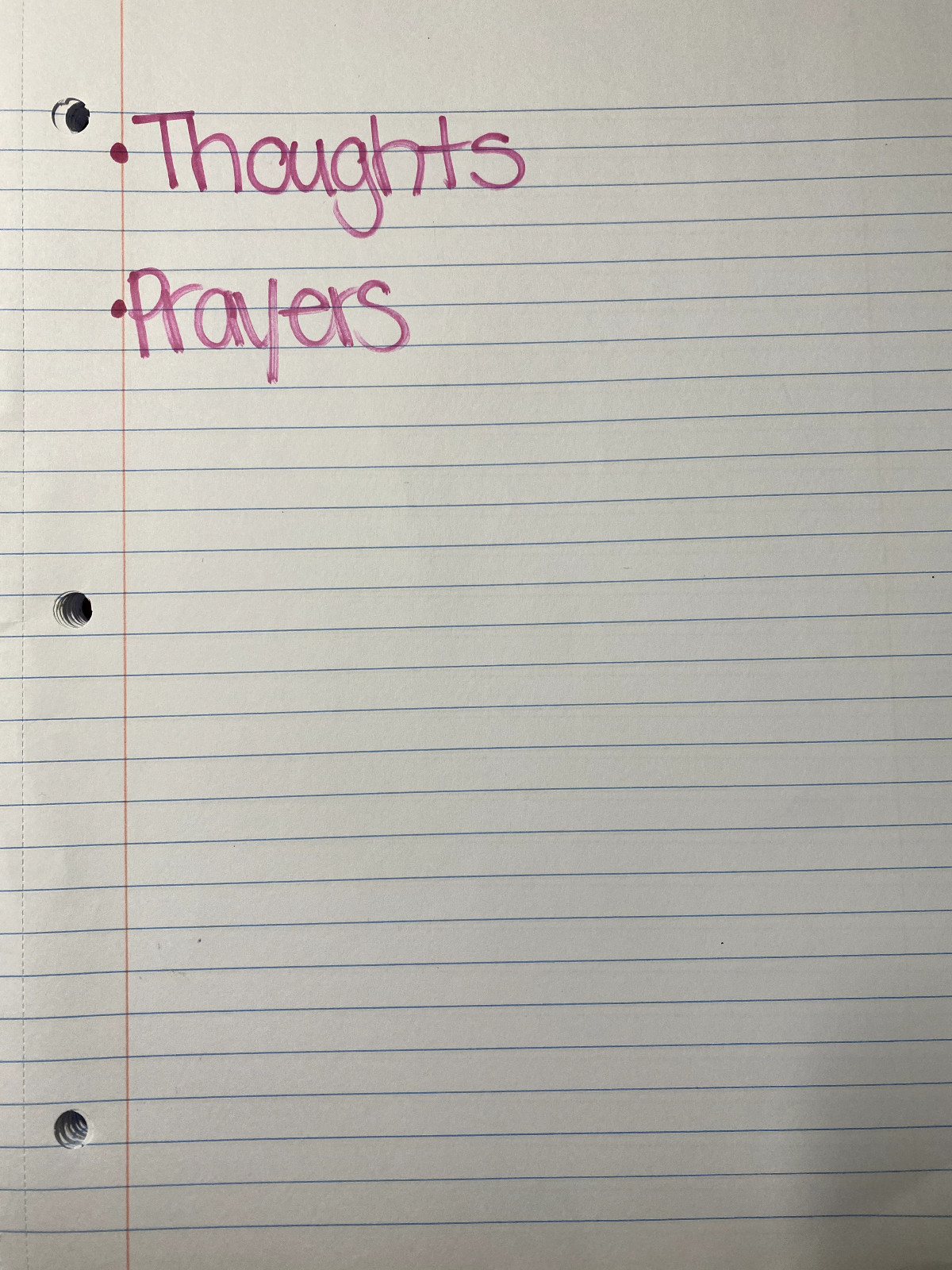 Thoughts and Prayers