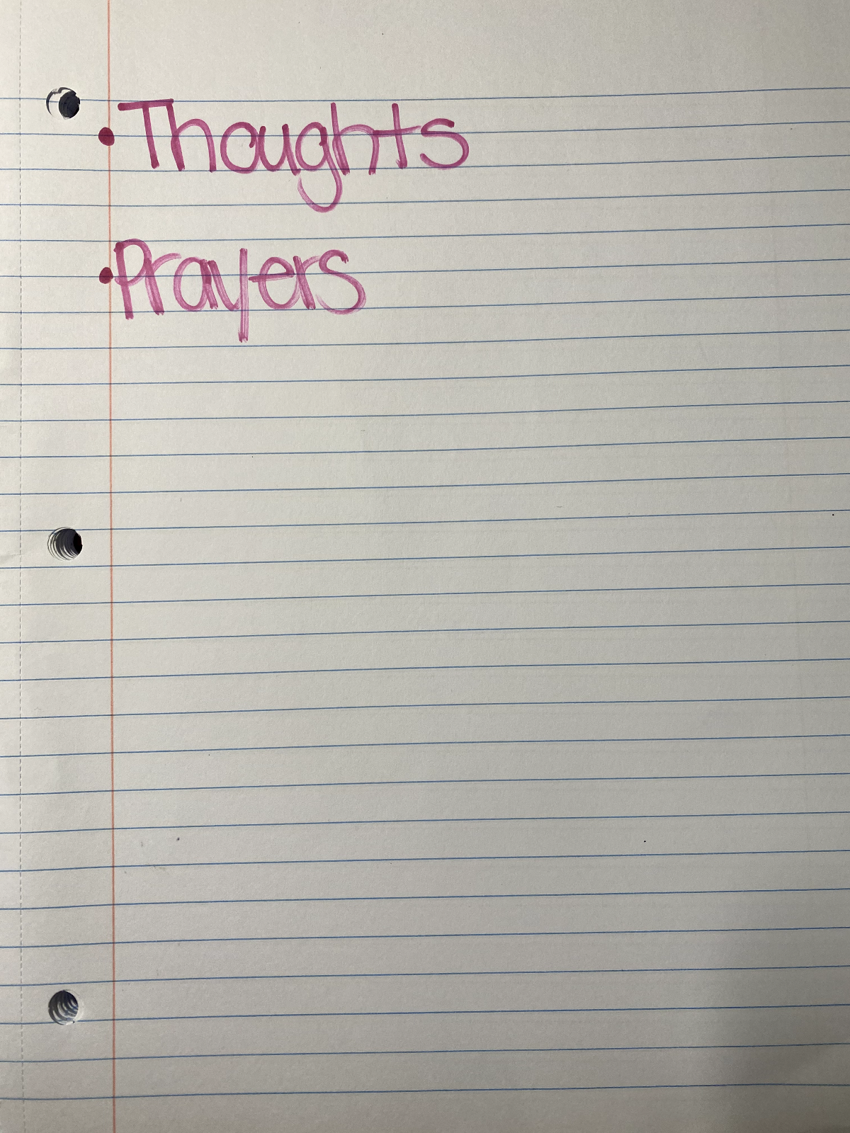 Thoughts and Prayers