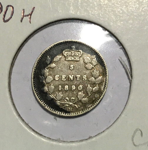 Canada 5c Silver 1890-H VF+