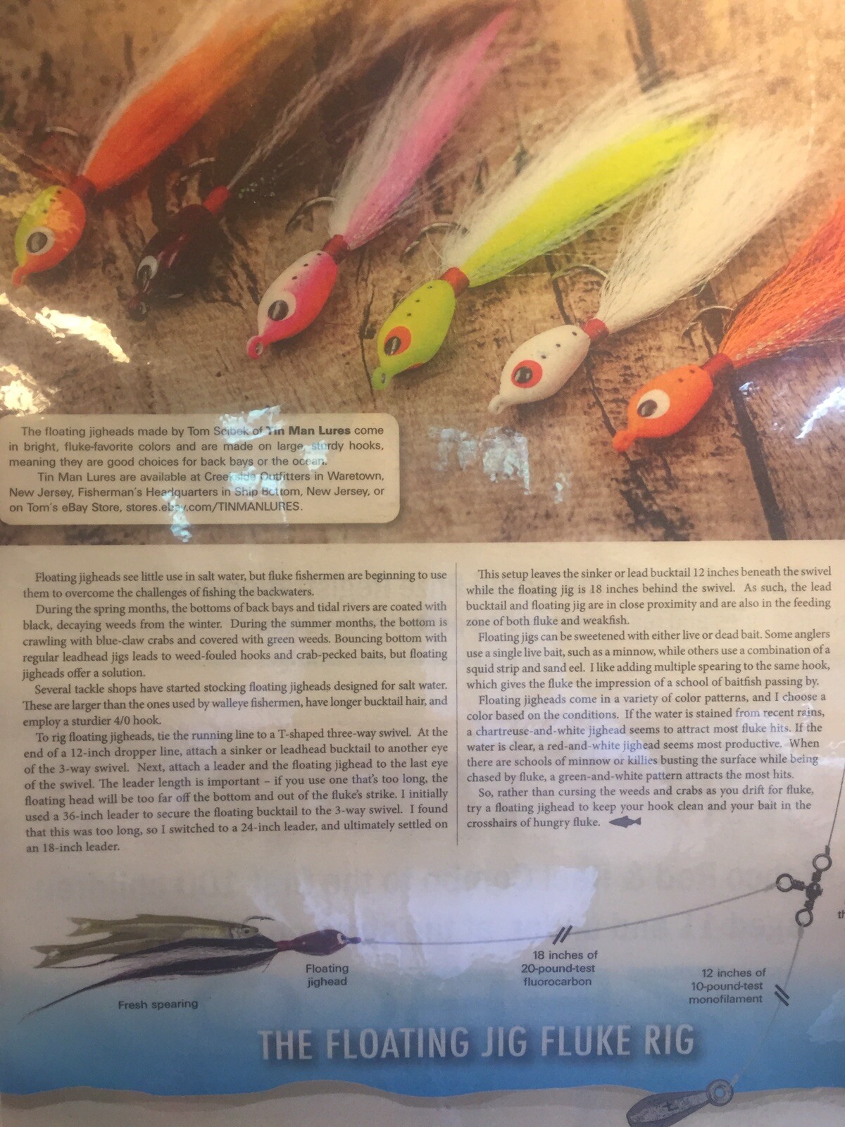 FLOATING JIGS, 12, 3/0 HOOK, ASSORTED COLORS, FLUKE CANDY