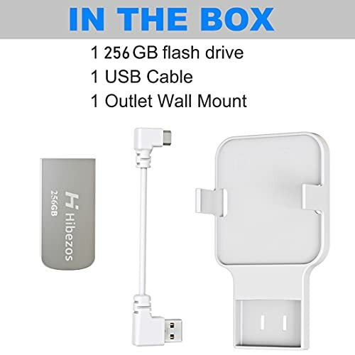 256GB USB Flash Drive and Outlet Mount for Blink Sync Module 2 Save Space and...